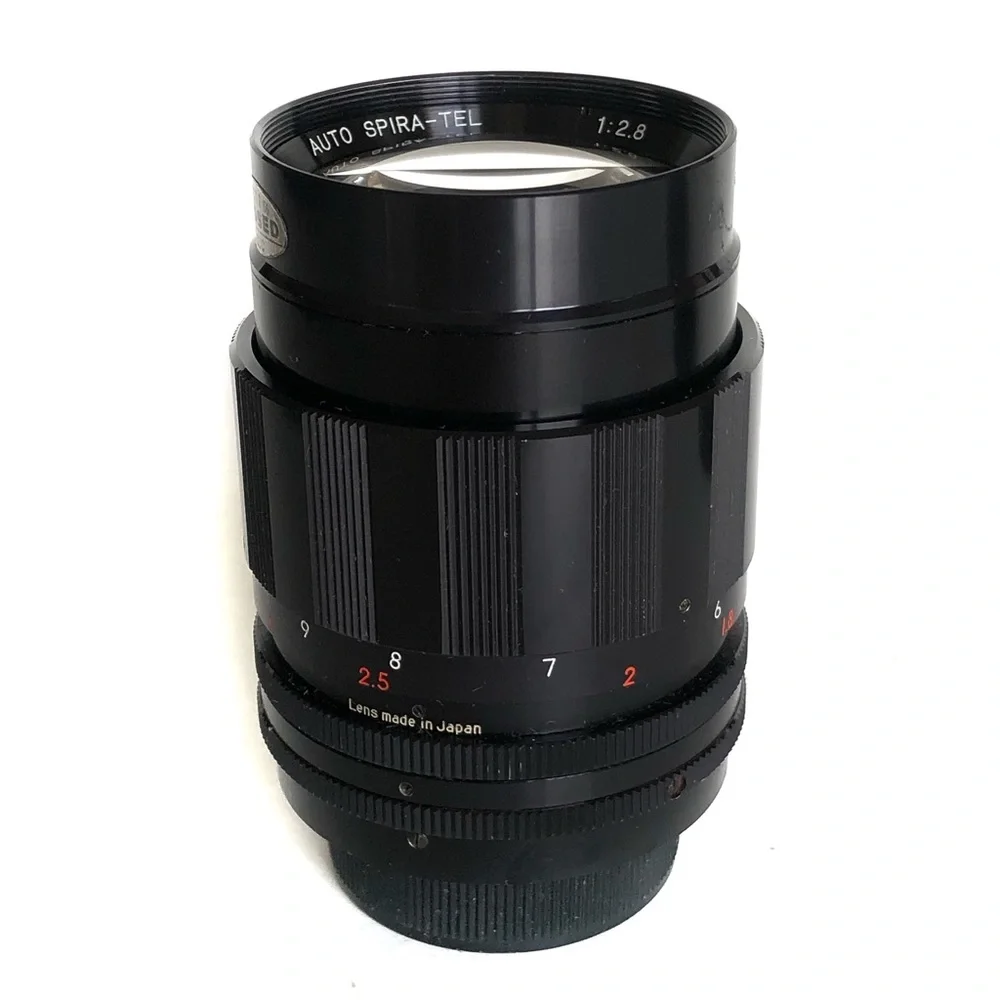 Vintage Auto Spira-Tel 1:2.8 f 135 mm Camera Lens For Nikon Made In Japan